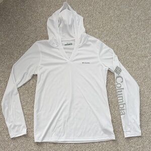 Columbia Women's White Long Sleeve Hoodie with Logo